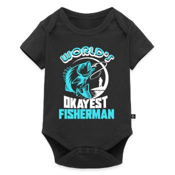 Fisherman World's Okayest Fisherman - Baby Premium short-sleeve bodysuit - black - Front