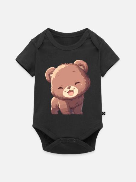 Grizzlybären Grizzlybär - Baby Premium Kurzarmbody - Schwarz