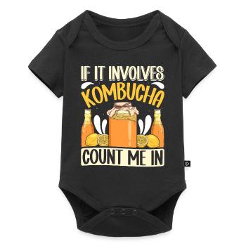 Boissons fermentées Kombucha Scoby - Body à manches courtes Premium Bébé - noir - Devant