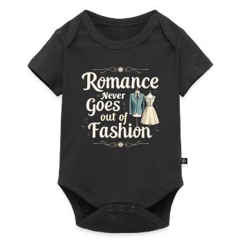 Romantische Nostalgie Vintage Romance Classic Love - Baby Premium Kurzarmbody - Schwarz - Vorne