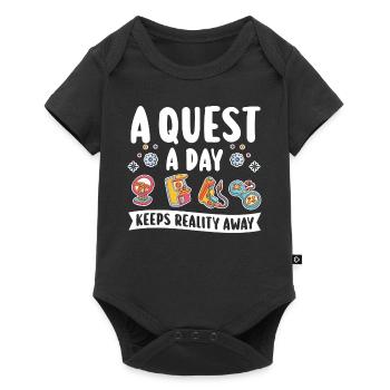 Jouer à Gamer A Quest A Day - Body à manches courtes Premium Bébé - noir - Devant