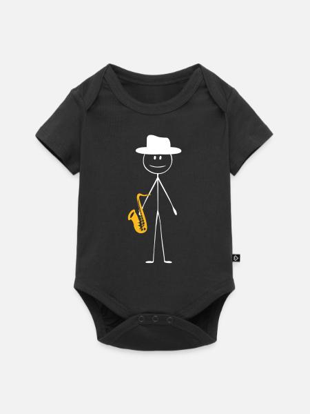 Saxophone Saxophone Guy - Baby Premium Kurzarmbody - Schwarz