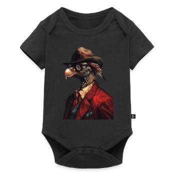 Geier - Baby Premium Kurzarmbody - Schwarz - Vorne