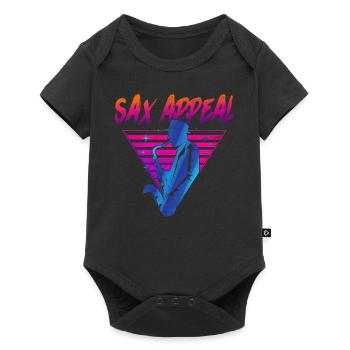 Saxophone Retro Vintage Sax Appeal - Baby Premium short-sleeve bodysuit - black - Front