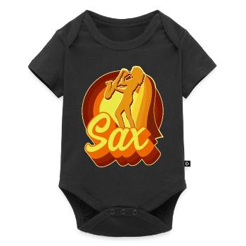 Saxophone Retro Vintage 70s Sax - Baby Premium Kurzarmbody - Schwarz - Vorne