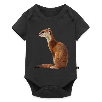Hermelin - Baby Premium Kurzarmbody - Schwarz - Vorne