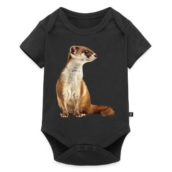 Wiesel - Baby Premium Kurzarmbody - Schwarz - Vorne