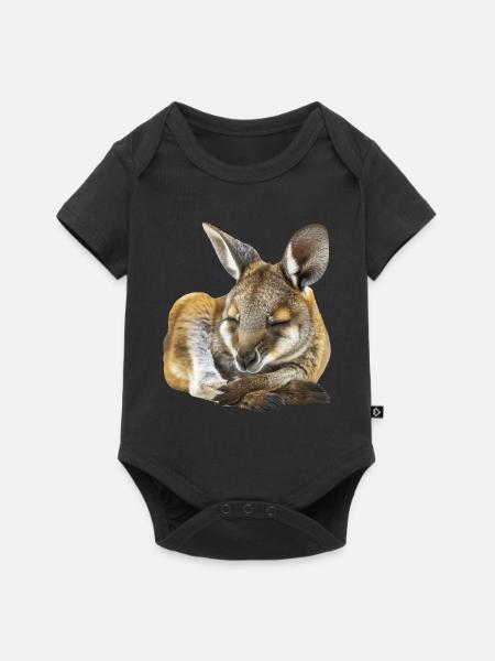 Wallaby - Baby Premium Kurzarmbody - Schwarz
