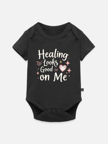 Trennungsermächtigung, Selbstliebe, Neuanfänge - Baby Premium Kurzarmbody - Schwarz