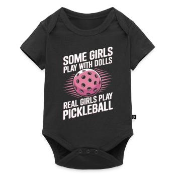 Pickleball Dire Fille Blague Pickleball Cadeau - Body à manches courtes Premium Bébé - noir - Devant