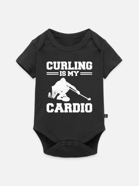Curling Sport Curling - Baby Premium Kurzarmbody - Schwarz