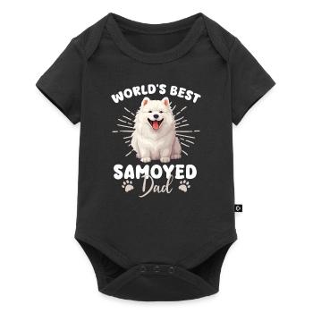 Samoyed Groovy Samoyed Dad - Baby Premium short-sleeve bodysuit - black - Front