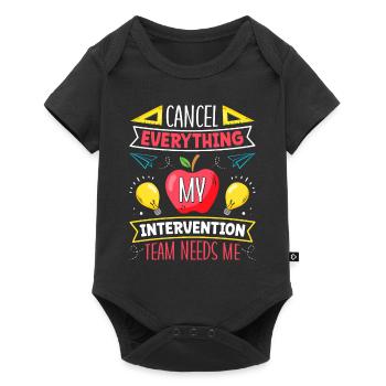 Enseignant d’intervention, Spécialiste de l’intervention - Body à manches courtes Premium Bébé - noir - Devant