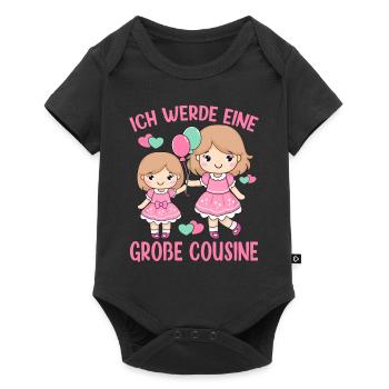 Un grand cousin annonce que la princesse va être géniale - Body à manches courtes Premium Bébé - noir - Devant