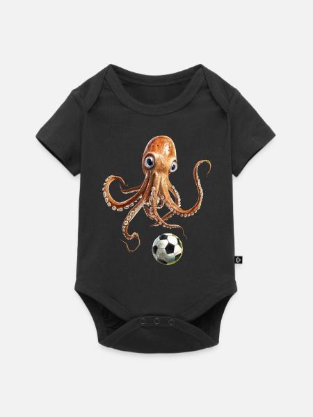 Tintenfisch - Baby Premium Kurzarmbody - Schwarz