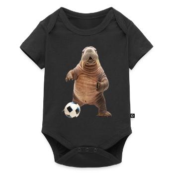 Walross - Baby Premium Kurzarmbody - Schwarz - Vorne
