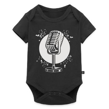Microphone Poetry Slam Podcast Singer - Baby Premium short-sleeve bodysuit - black - Front