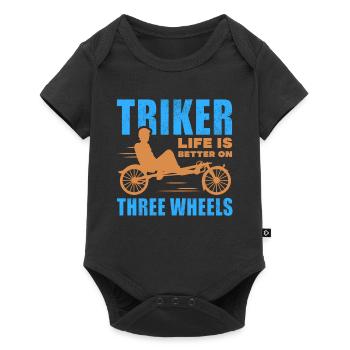 La vie en triker est meilleure sur trois roues décontractée - Body à manches courtes Premium Bébé - noir - Devant