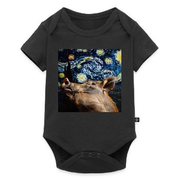 Warzenschwein - Baby Premium Kurzarmbody - Schwarz - Vorne