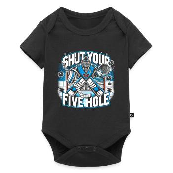 Halt dein Maul! - Baby Premium Kurzarmbody - Schwarz - Vorne