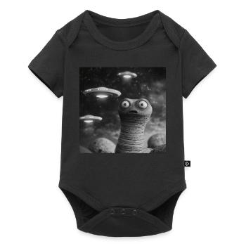 Wurm - Baby Premium Kurzarmbody - Schwarz - Vorne