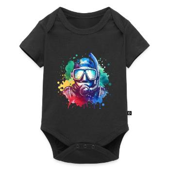 Plongeurs - Body à manches courtes Premium Bébé - noir - Devant
