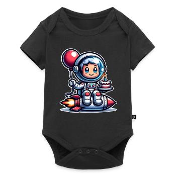 Astronaut Birthday - Baby Premium short-sleeve bodysuit - black - Front