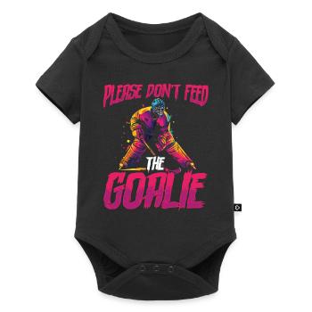 Hockey Goalkeeper Hockey Goalkeeper - Baby Premium short-sleeve bodysuit - black - Front