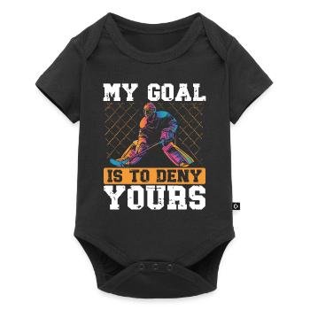 Hockey Goalkeeper Hockey Goalkeeper - Baby Premium short-sleeve bodysuit - black - Front