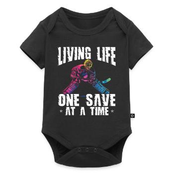 Hockey Goalkeeper Hockey Goalkeeper - Baby Premium short-sleeve bodysuit - black - Front