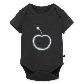 Apfel - Baby Premium Kurzarmbody - Schwarz - Vorne