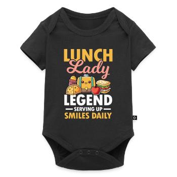 Lunch Lady Legend Serving Up Smiles Daily - Baby Premium Kurzarmbody - Schwarz - Vorne