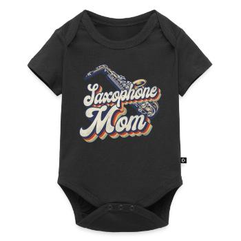 Saxophone Mom Retro Vintage - Baby Premium short-sleeve bodysuit - black - Front