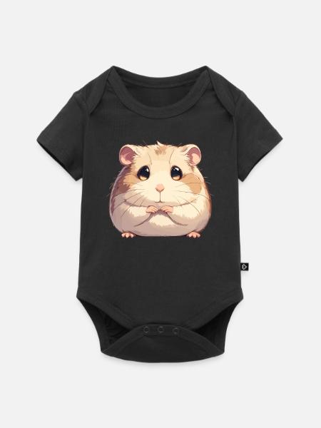 Hamster - Baby Premium Kurzarmbody - Schwarz