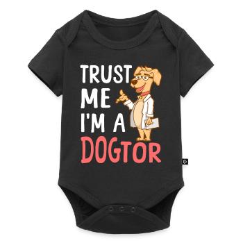 Trust me I'm a dogtor funny dog - Baby Premium short-sleeve bodysuit - black - Front
