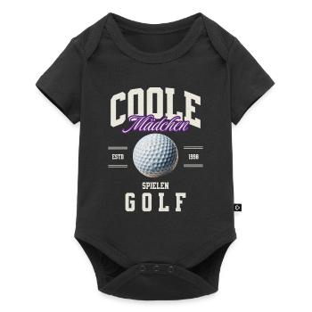 Golf Golferin - Baby Premium Kurzarmbody - Schwarz - Vorne