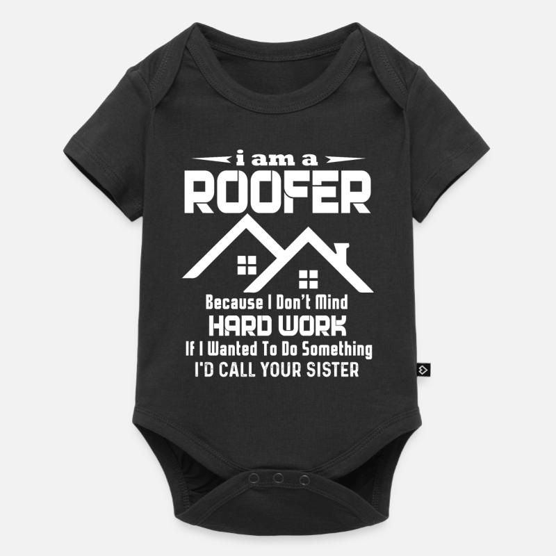 Roofer I Don't Mind Hard Work - Baby Premium short-sleeve bodysuit - black