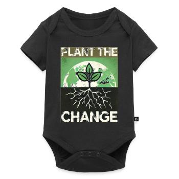 Planter le changement – Conception durable - Body à manches courtes Premium Bébé - noir - Devant