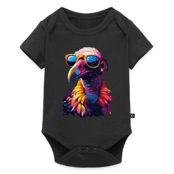 Geier - Baby Premium Kurzarmbody - Schwarz - Vorne