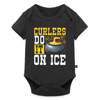 Curling, Curling, Curling, Curling, Curling - Baby Premium short-sleeve bodysuit - black - Front
