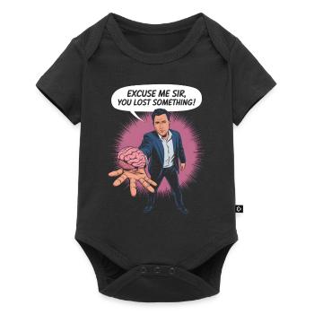 Excusez-moi monsieur, vous avez perdu quelque chose Cerveau - Body à manches courtes Premium Bébé - noir - Devant