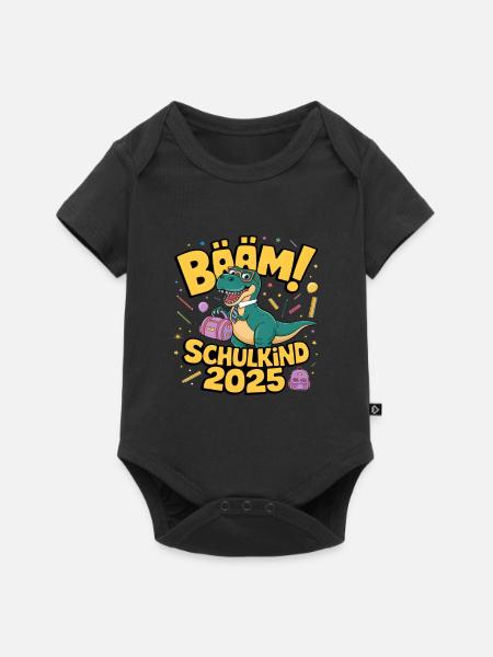 Schulkind 2025 Einschulung Schulanfang - Baby Premium Kurzarmbody - Schwarz