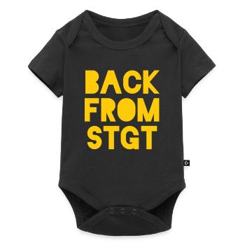 Back from Stuttgart T-Shirt - Baby Premium short-sleeve bodysuit - black - Front