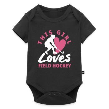 This Girl Loves Field Hockey Players - Baby Premium short-sleeve bodysuit - black - Front