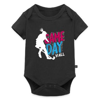 Jour de match Joueur de hockey Jour de match Vous tous - Body à manches courtes Premium Bébé - noir - Devant