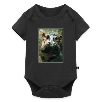 Hippopotamus Hippopotamus - Baby Premium short-sleeve bodysuit - black - Front