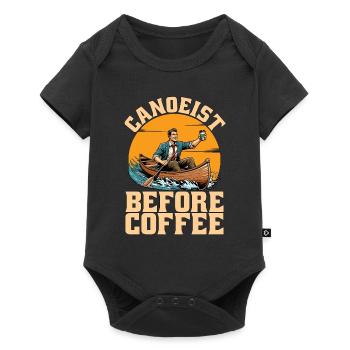 Canoeist Before Coffee Rower Coffee Lover Canoeing - Baby Premium short-sleeve bodysuit - black - Front