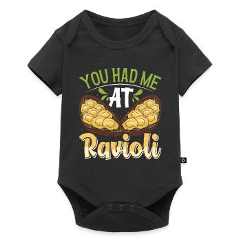 Hands off my ravioli motif - Baby Premium short-sleeve bodysuit - black - Front