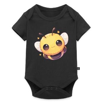 Bienen Biene - Baby Premium Kurzarmbody - Schwarz - Vorne