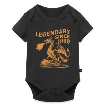 Legendary Since 1999 Birthday Dragon Fantasy - Baby Premium short-sleeve bodysuit - black - Front